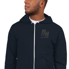 Load image into Gallery viewer, Hoodie zip up sweater classic black logo - Hustleholic Wear