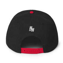 Load image into Gallery viewer, Hustleholic Snapback Hat: Embroidered White Logo - Hustleholic Wear