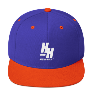 Hustleholic Snapback Hat, White Logo - Hustleholic Wear