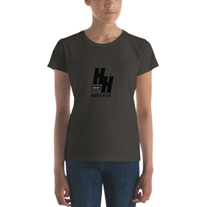 Women's short-sleeve Hustleholic Tee black logo - Hustleholic Wear