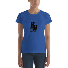 Load image into Gallery viewer, Women&#39;s short-sleeve Hustleholic Tee black logo - Hustleholic Wear