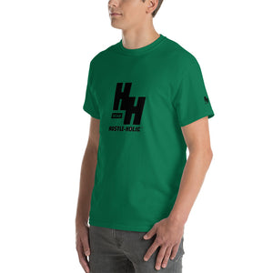 Men's Short-sleeve T-shirt, Classic Black Logo - Hustleholic Wear