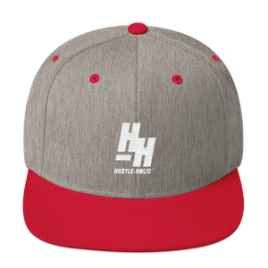 Hustleholic Snapback Hat, White Logo - Hustleholic Wear