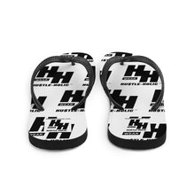 Load image into Gallery viewer, Hustleholic Flip-Flops: Black on White - Hustleholic Wear