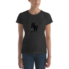 Load image into Gallery viewer, Women&#39;s short-sleeve Hustleholic Tee black logo - Hustleholic Wear