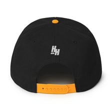 Load image into Gallery viewer, Hustleholic Snapback Hat: Embroidered White Logo - Hustleholic Wear