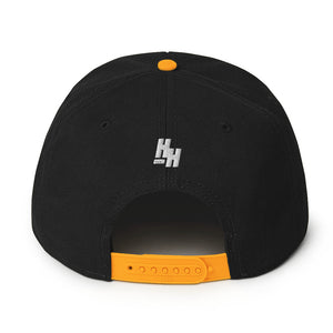 Hustleholic Snapback Hat: Embroidered White Logo - Hustleholic Wear