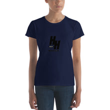 Load image into Gallery viewer, Women&#39;s short-sleeve Hustleholic Tee black logo - Hustleholic Wear