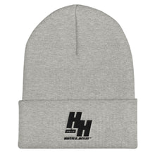 Load image into Gallery viewer, Cuffed Beanie Embroidered Black logo - Hustleholic Wear