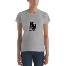 Load image into Gallery viewer, Women&#39;s short-sleeve Hustleholic Tee black logo - Hustleholic Wear