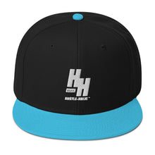 Load image into Gallery viewer, Hustleholic Snapback Hat: Embroidered White Logo - Hustleholic Wear