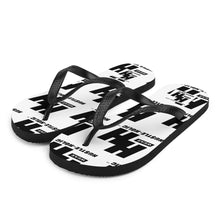 Load image into Gallery viewer, Hustleholic Flip-Flops: Black on White - Hustleholic Wear