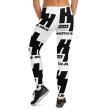 Load image into Gallery viewer, Hustleholic Ladies Leggings: White with Black Logo - Hustleholic Wear