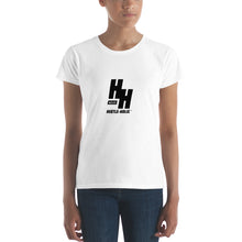 Load image into Gallery viewer, Women&#39;s short-sleeve Hustleholic Tee black logo - Hustleholic Wear