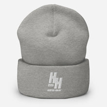 Load image into Gallery viewer, Cuffed Beanie Embroidered White logo - Hustleholic Wear