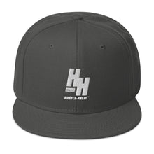 Load image into Gallery viewer, Hustleholic Snapback Hat: Embroidered White Logo - Hustleholic Wear