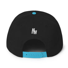 Load image into Gallery viewer, Hustleholic Snapback Hat: Embroidered White Logo - Hustleholic Wear