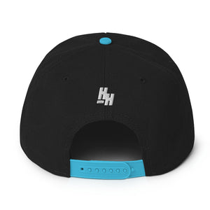 Hustleholic Snapback Hat: Embroidered White Logo - Hustleholic Wear