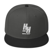 Load image into Gallery viewer, Hustleholic Snapback Hat: Embroidered White Logo - Hustleholic Wear