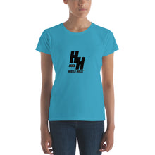 Load image into Gallery viewer, Women&#39;s short-sleeve Hustleholic Tee black logo - Hustleholic Wear