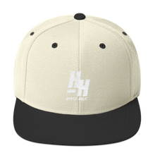 Load image into Gallery viewer, Hustleholic Snapback Hat, White Logo - Hustleholic Wear