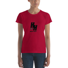 Load image into Gallery viewer, Women&#39;s short-sleeve Hustleholic Tee black logo - Hustleholic Wear