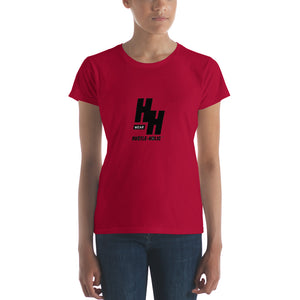 Women's short-sleeve Hustleholic Tee black logo - Hustleholic Wear