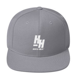 Hustleholic Snapback Hat, White Logo - Hustleholic Wear