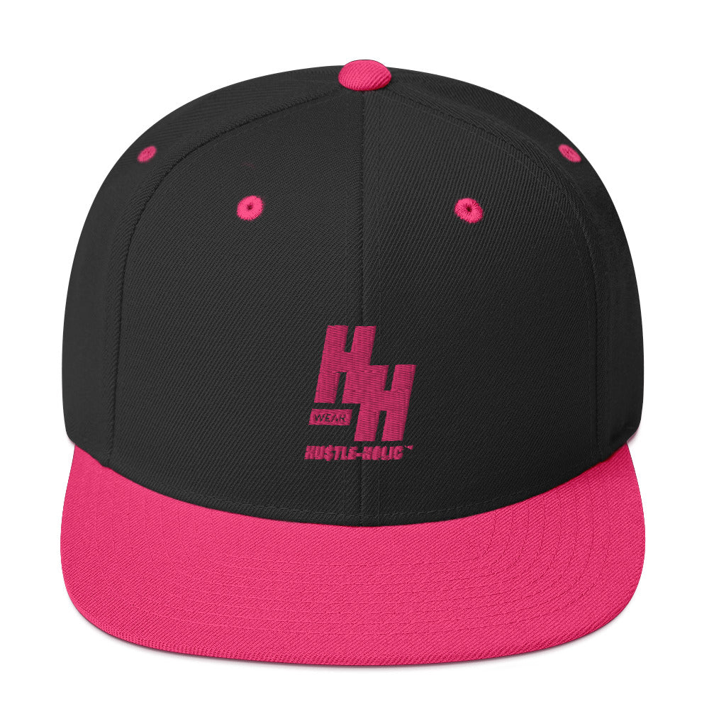 Hot Pink & Black Hustleholic Snapack/Embroidered Hat - Hustleholic Wear