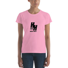 Load image into Gallery viewer, Women&#39;s short-sleeve Hustleholic Tee black logo - Hustleholic Wear