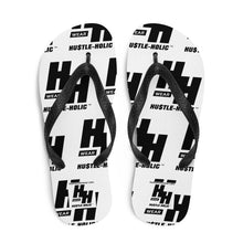 Load image into Gallery viewer, Hustleholic Flip-Flops: Black on White - Hustleholic Wear