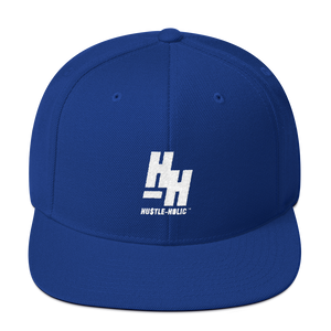 Hustleholic Snapback Hat, White Logo - Hustleholic Wear