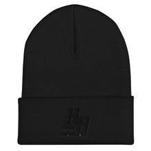 Load image into Gallery viewer, Cuffed Beanie Embroidered Black logo - Hustleholic Wear