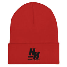 Load image into Gallery viewer, Cuffed Beanie Embroidered Black logo - Hustleholic Wear