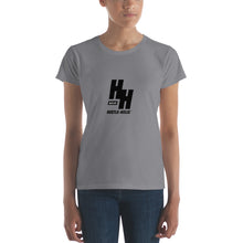 Load image into Gallery viewer, Women&#39;s short-sleeve Hustleholic Tee black logo - Hustleholic Wear