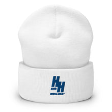 Load image into Gallery viewer, Cuffed Beanie Embroidered Blue logo - Hustleholic Wear