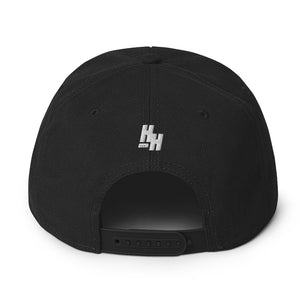 Hustleholic Snapback Hat: Embroidered White Logo - Hustleholic Wear