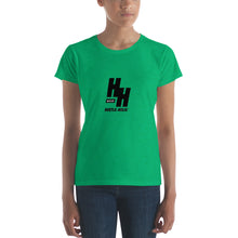 Load image into Gallery viewer, Women&#39;s short-sleeve Hustleholic Tee black logo - Hustleholic Wear