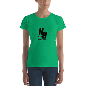 Women's short-sleeve Hustleholic Tee black logo - Hustleholic Wear