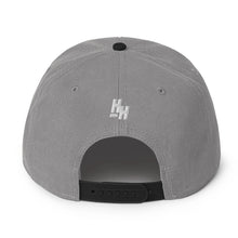 Load image into Gallery viewer, Hustleholic Snapback Hat: Embroidered White Logo - Hustleholic Wear