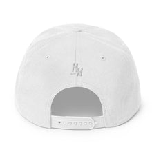 Load image into Gallery viewer, Hustleholic Snapback Hat: Embroidered White Logo - Hustleholic Wear