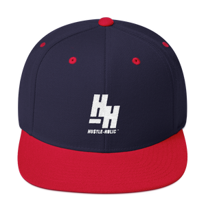 Hustleholic Snapback Hat, White Logo - Hustleholic Wear