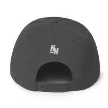 Load image into Gallery viewer, Hustleholic Snapback Hat: Embroidered White Logo - Hustleholic Wear