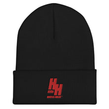 Load image into Gallery viewer, Cuffed Beanie Embroidered Red logo - Hustleholic Wear